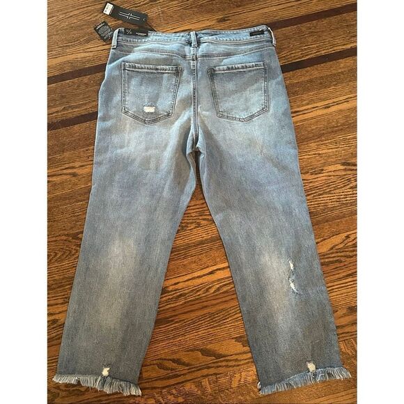 Liverpool Cropped Fray Hem Jeans 12/31 Lexington - Picture 2 of 5